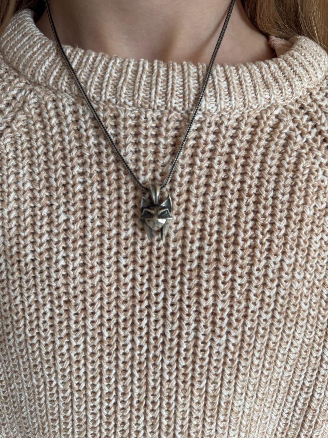 Customer photo review of Lynx School Medallion Pendant
