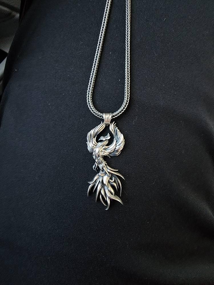 Customer photo review of Rising Phoenix Pendant