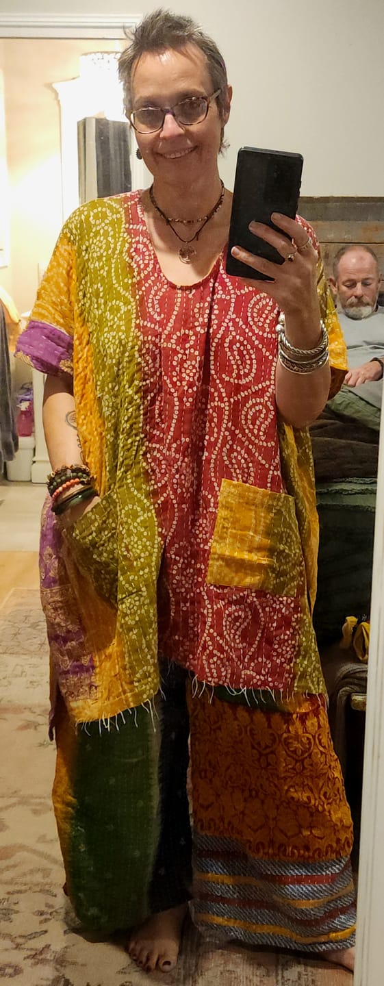 Customer photo review of Dreamer Kantha Dress S/M (093)