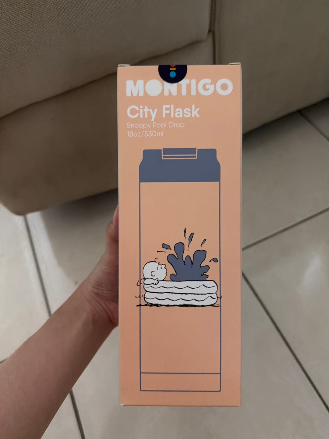 Customer photo review of Peanuts Playbook City Flask