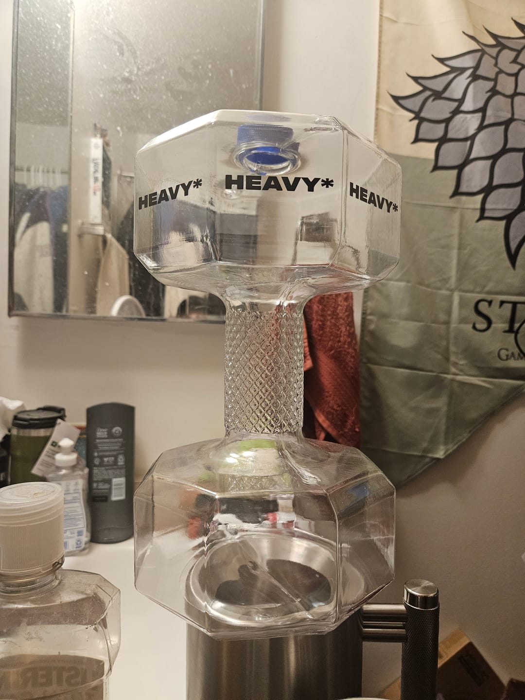 Customer photo review of HEAVY* Dumbbell Bottle