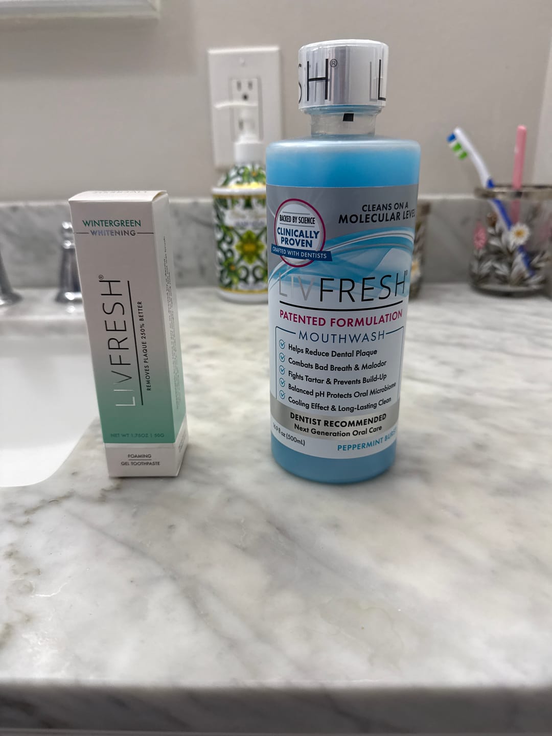 Customer photo review of LIVFRESH Mouthwash - 3 Pack (Subscription)