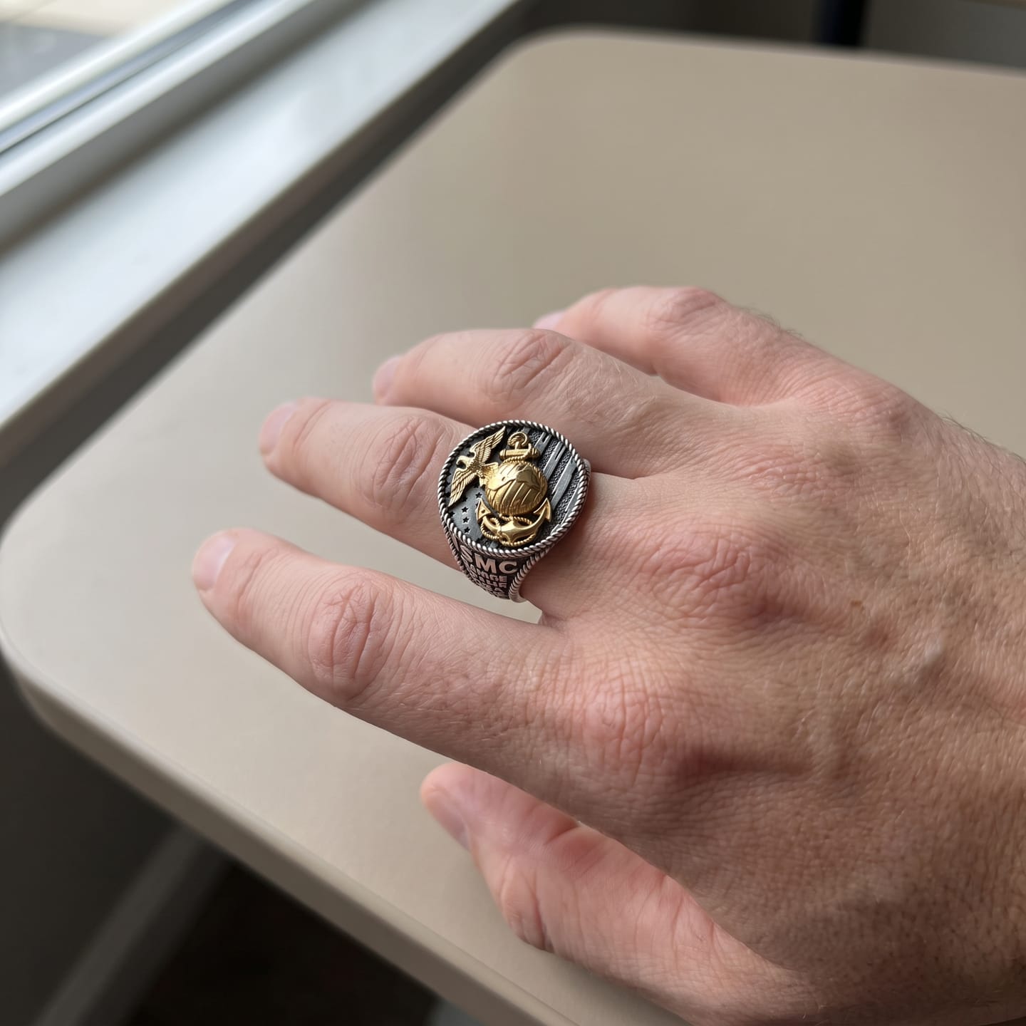Customer photo review of USMC Signet Ring