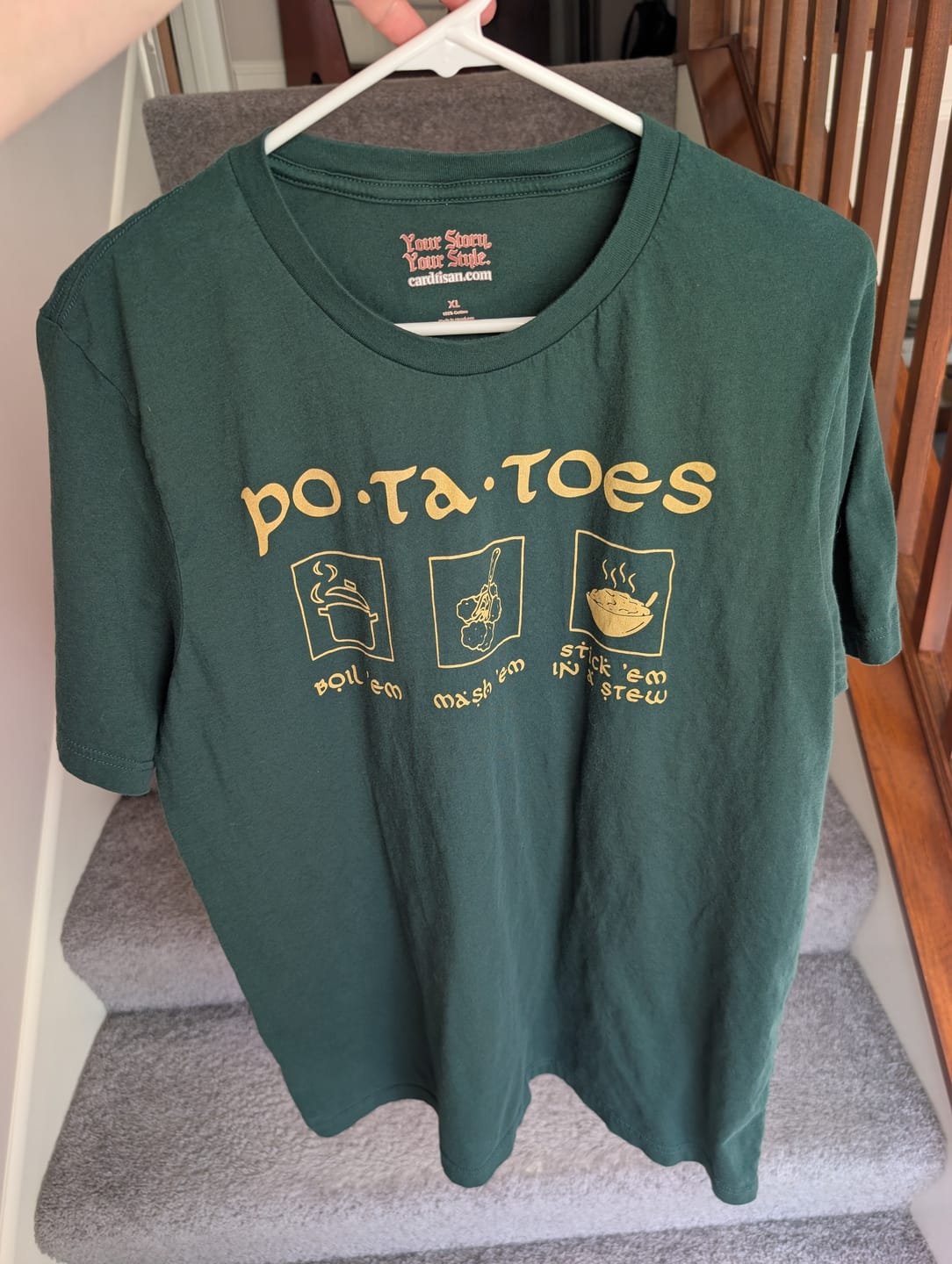 Customer photo review of Po-Ta-Toes T-Shirt