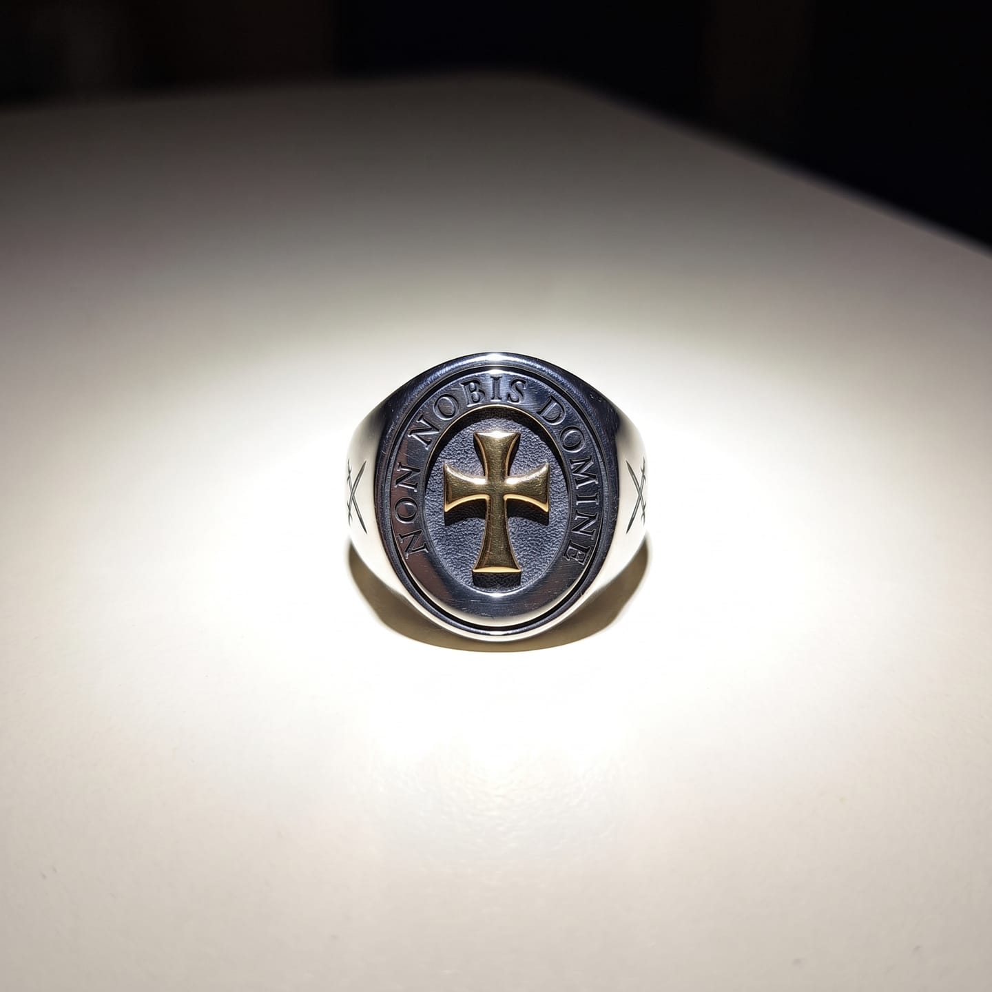 Customer photo review of Non Nobis Domine Templar Ring