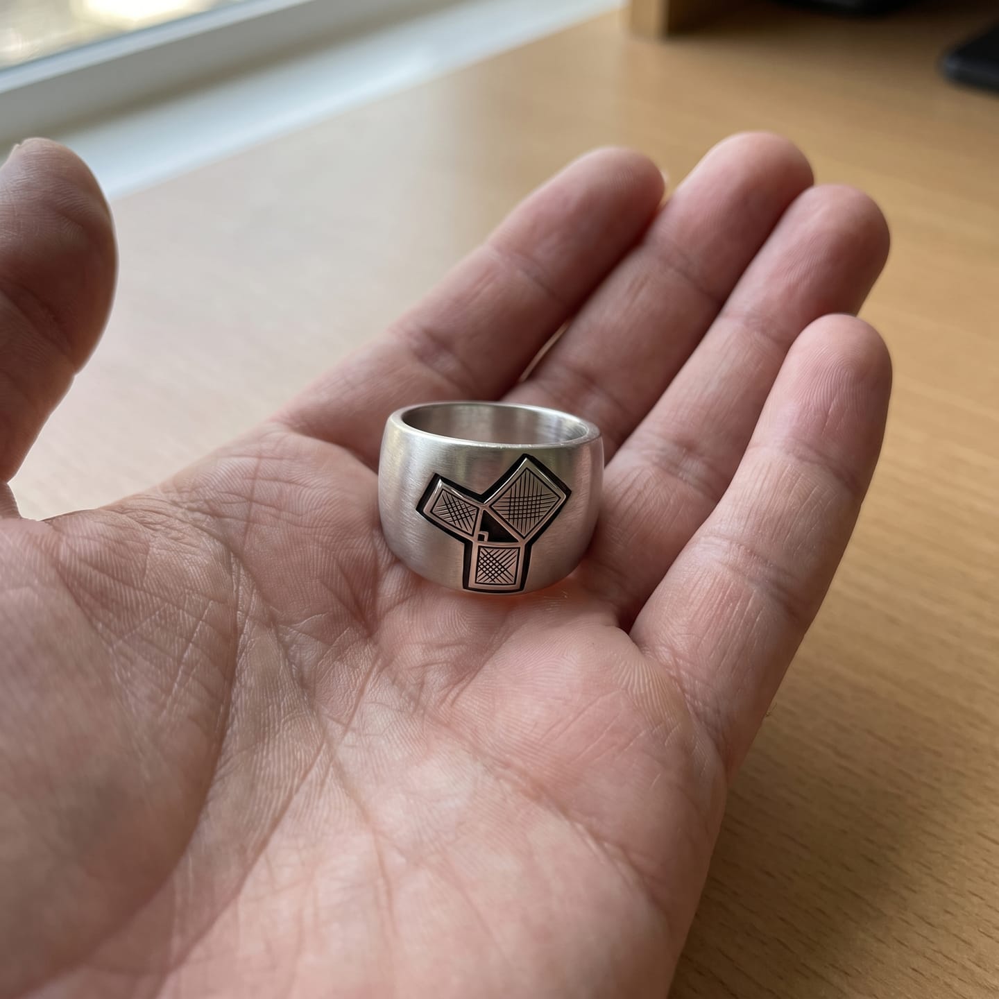 Customer photo review of Masonic Euclid Ring
