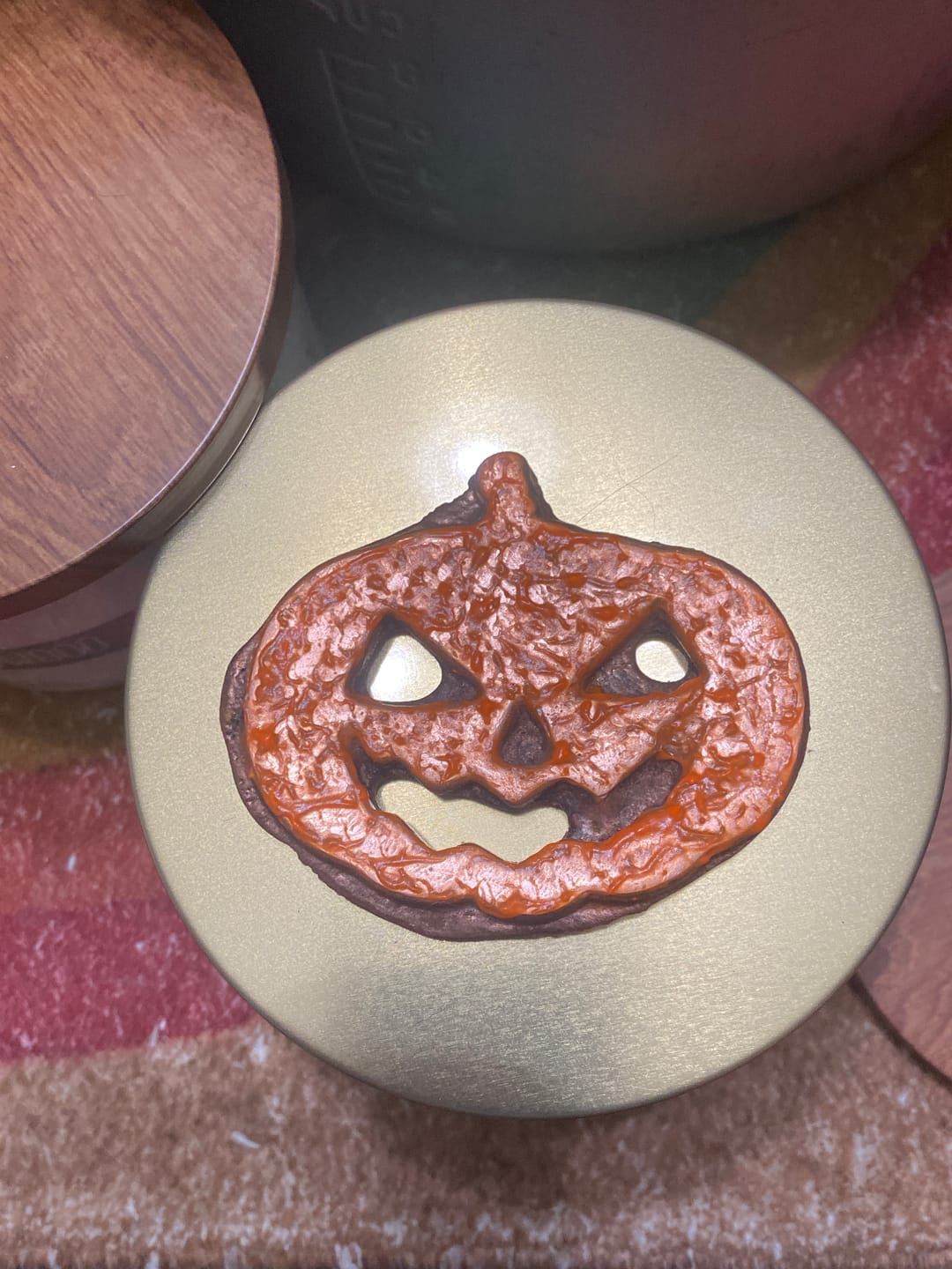 Customer photo review of Unfinished Wood Jack-O-Lantern Shape - Craft - up to 46"