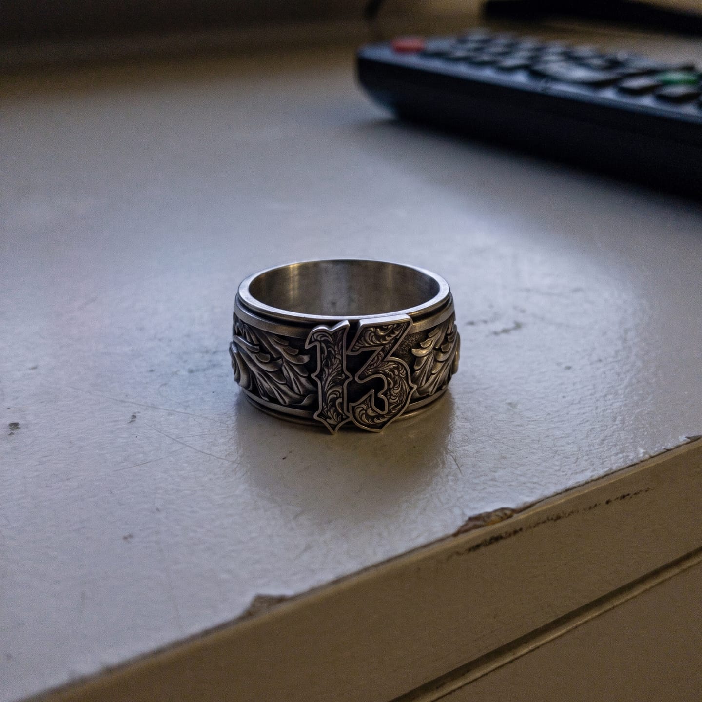 Customer photo review of Lucky 13 Scroll Ring