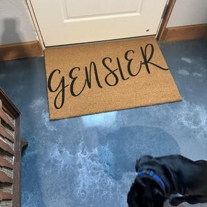 Customer photo review of Personalized Handwriting Family Surname Doormat