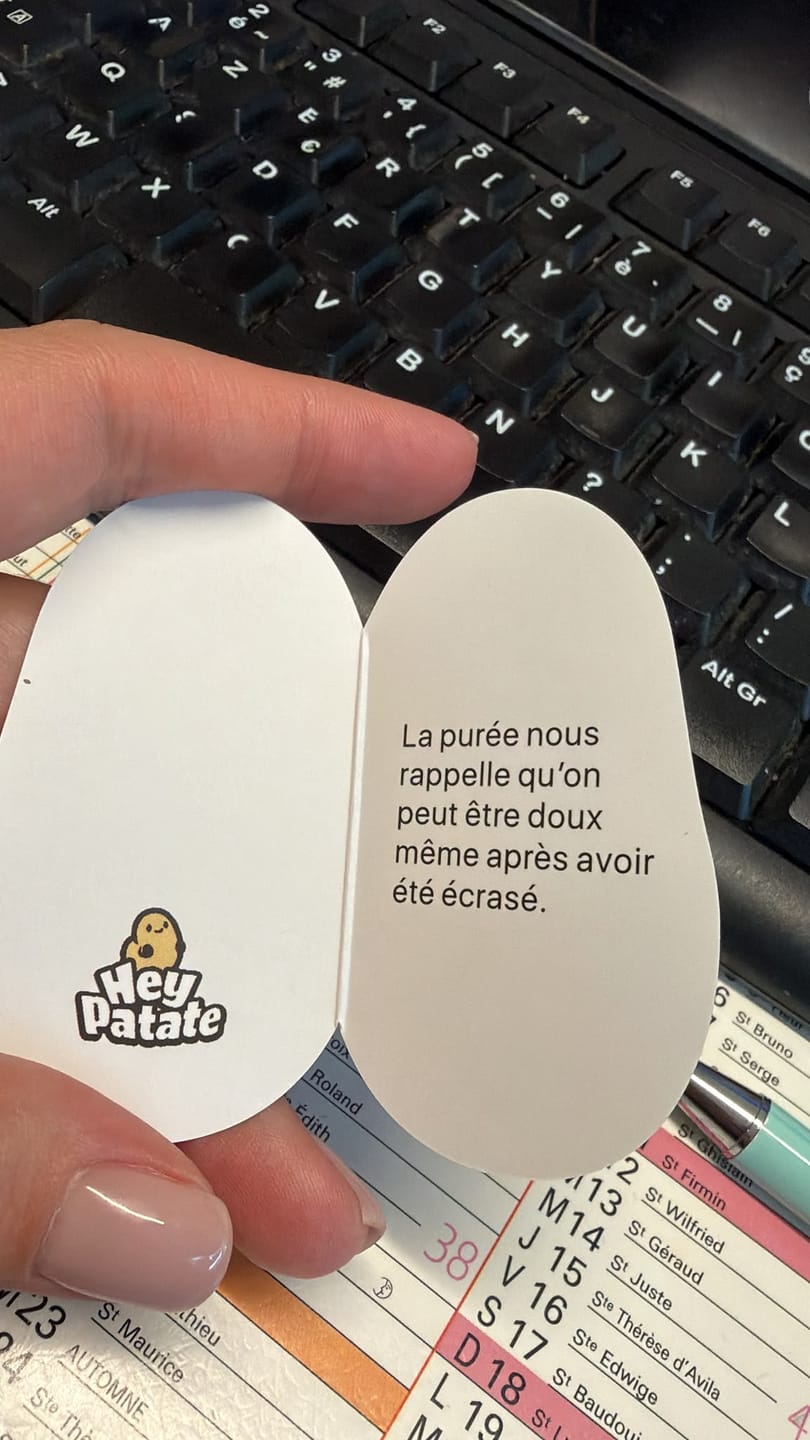 Customer photo review of Le Bocal à Patates Positives - Pioche une patate, garde la patate !