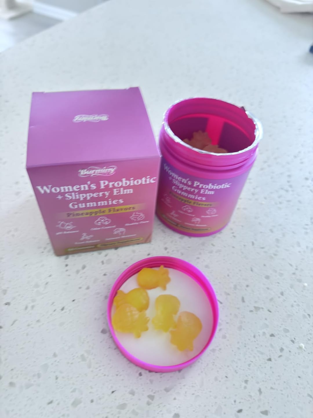 Customer photo review of Slippery Elm Probiotic Gummies for Women