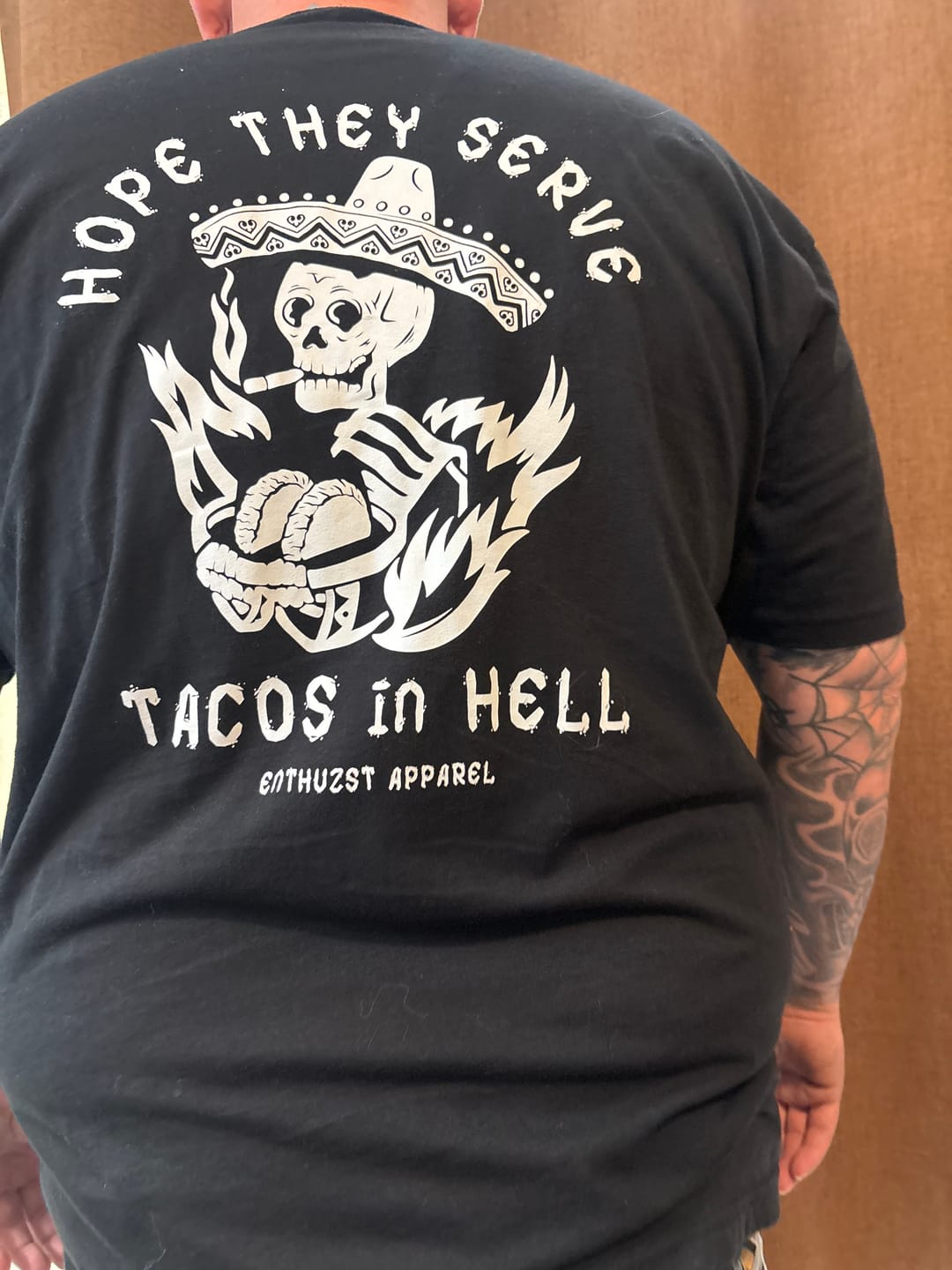 Customer photo review of TACOS TEE