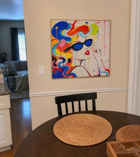 Customer photo review of Electric Summer — Pop Art Portrait Wall Art