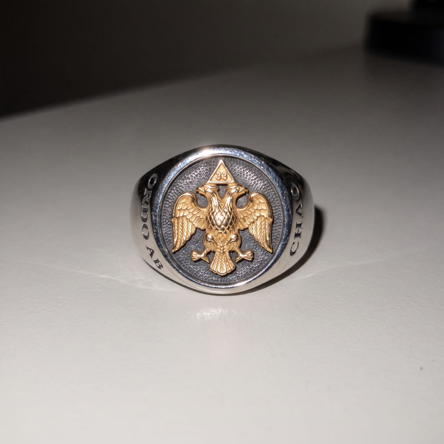 Customer photo review of Masonic 33rd Degree Eagle Ring