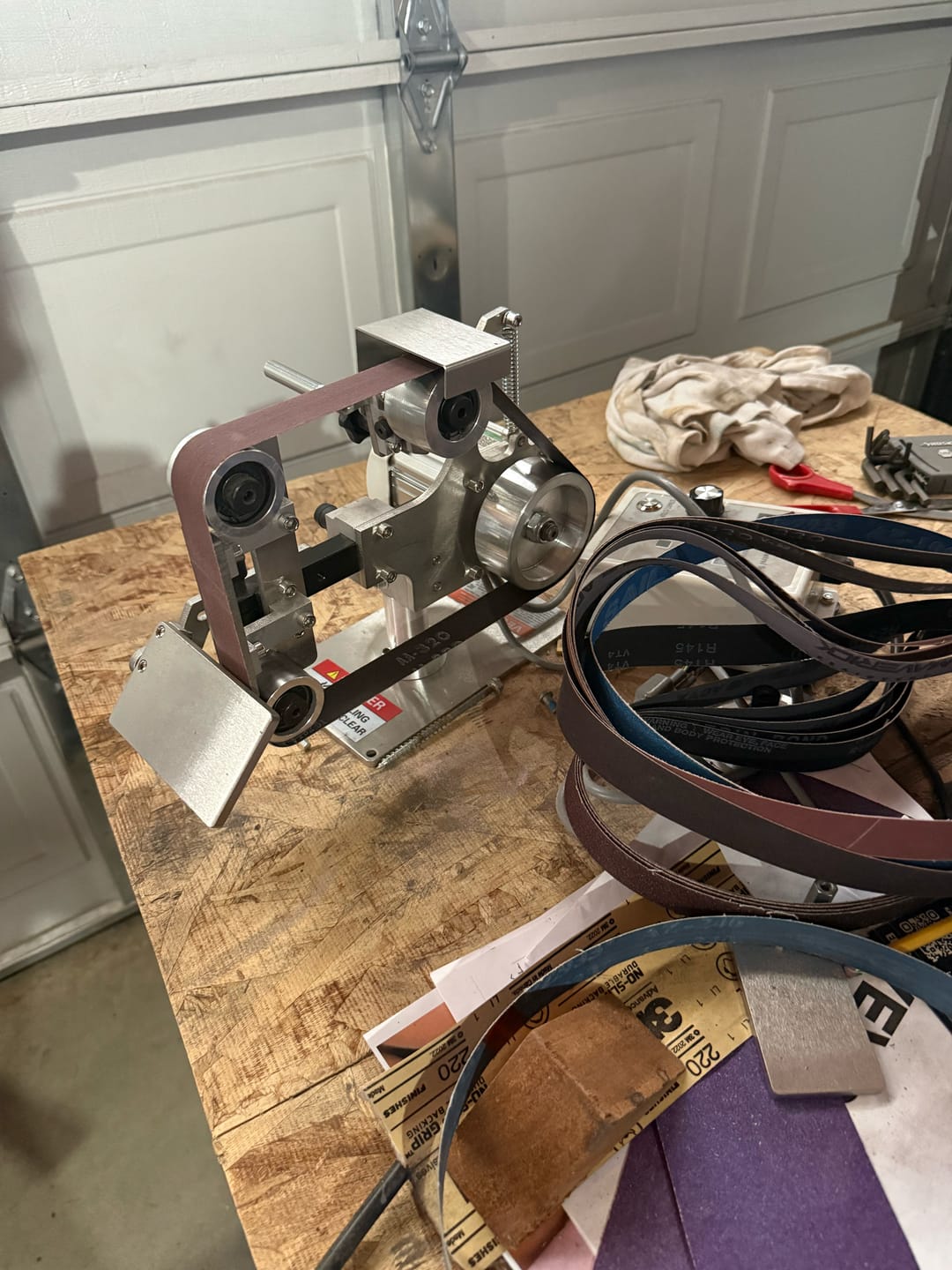 Customer photo review of 1" x 30" Sanding Belts for Finishing & Sharpening, 3 PACK