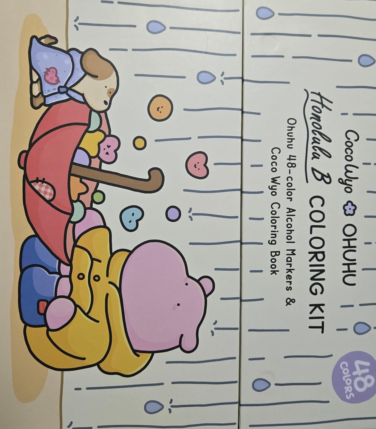 Customer photo review of Ohuhu x Coco Wyo Cozy Mood Coloring Kit, Honolulu B 48 Colors Alcohol Markers with Brush & Fine Dual Tips, Coloring Book with Mood Tracker Pages