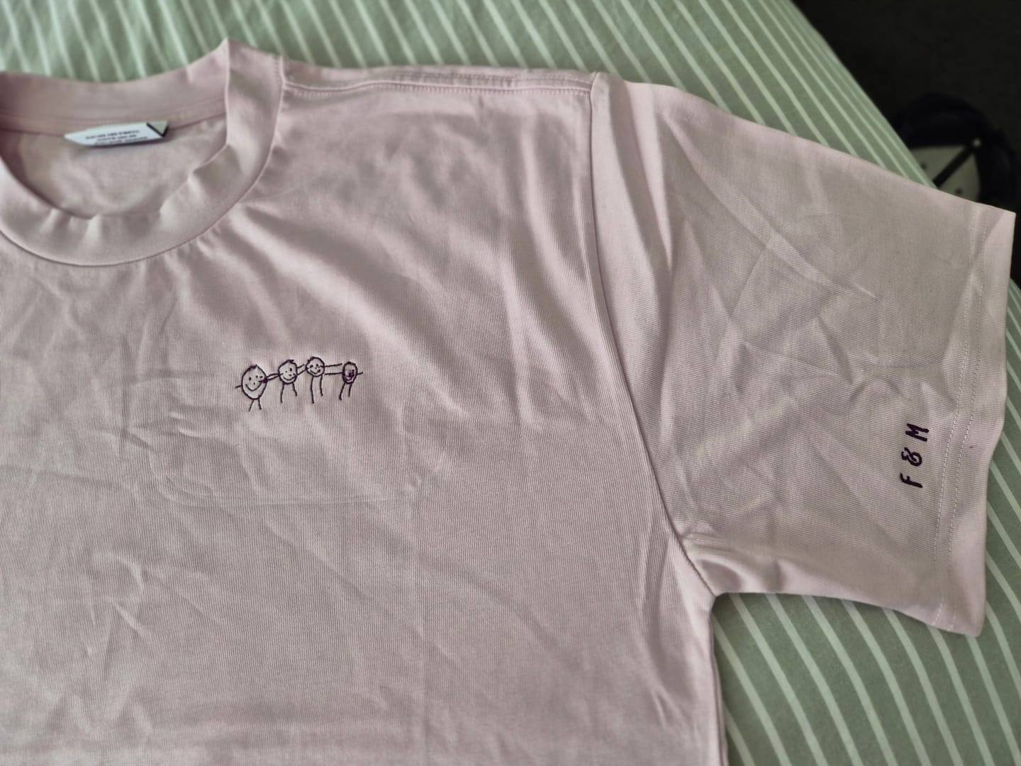 Customer photo review of CUSTOM Men's Heavyweight Kid's Drawing T-Shirt