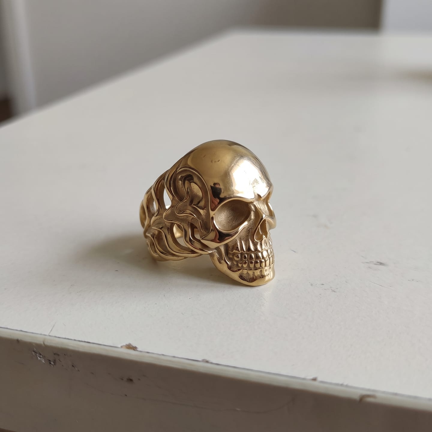 Customer photo review of Tribal Skull Ring
