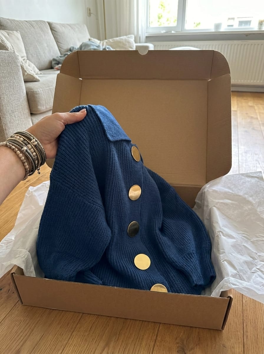 Customer photo review of MARTINA | CÁRDIGAN OVERSIZE CON DORADOS