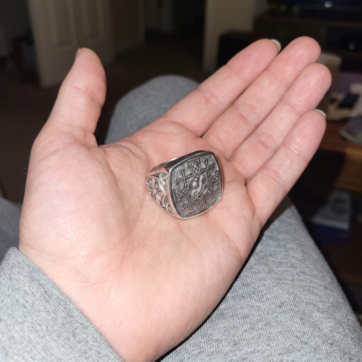 Customer photo review of Jerusalem Cross Ring