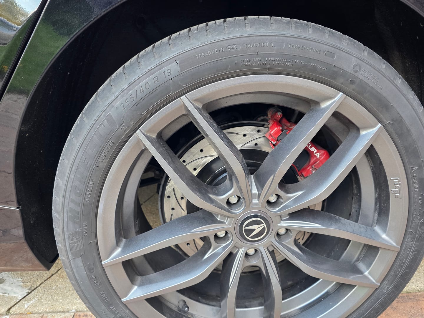 Customer photo review of Front Rear Coat Drill Slot Disc Brake Rotors Ceramic Pad Kit For 2021-2023 Acura TLX 2.0L KDC-101231