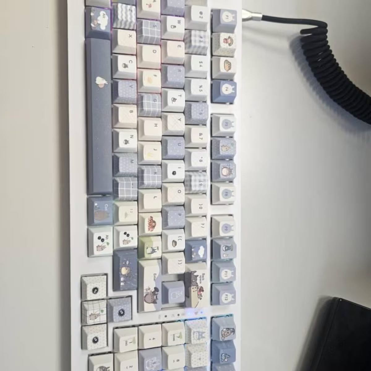 Customer photo review of Totoro Keycaps