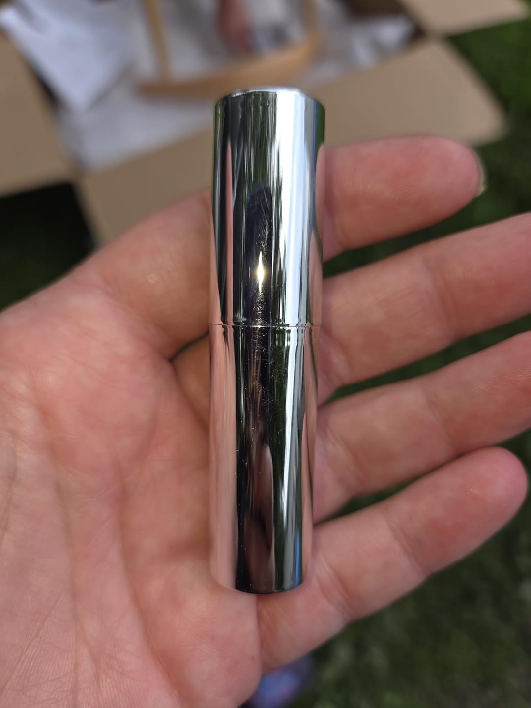 Customer photo review of Blue Squid Face Paint Stick - Water based Body Paint for Adults & Kids - Vegan Hypoallergenic Twist-Up Non-Toxic Makeup Stick for Cosplay, & SFX