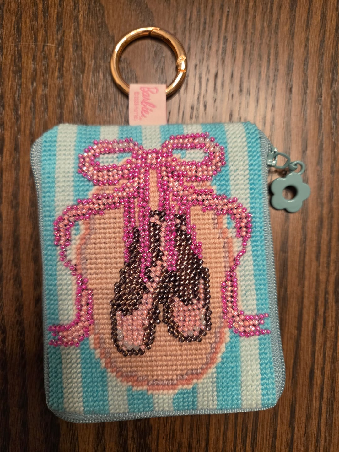 Customer photo review of BARBIE™ BALLET SHOES - Beaded Needlepoint Wallet Kit