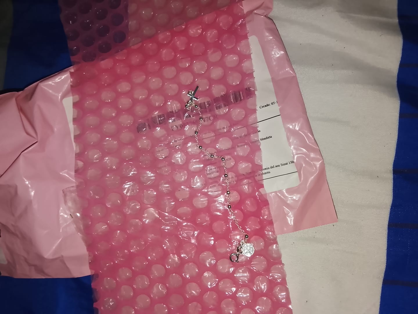 Customer photo review of Pulsera San Benito Plata 925