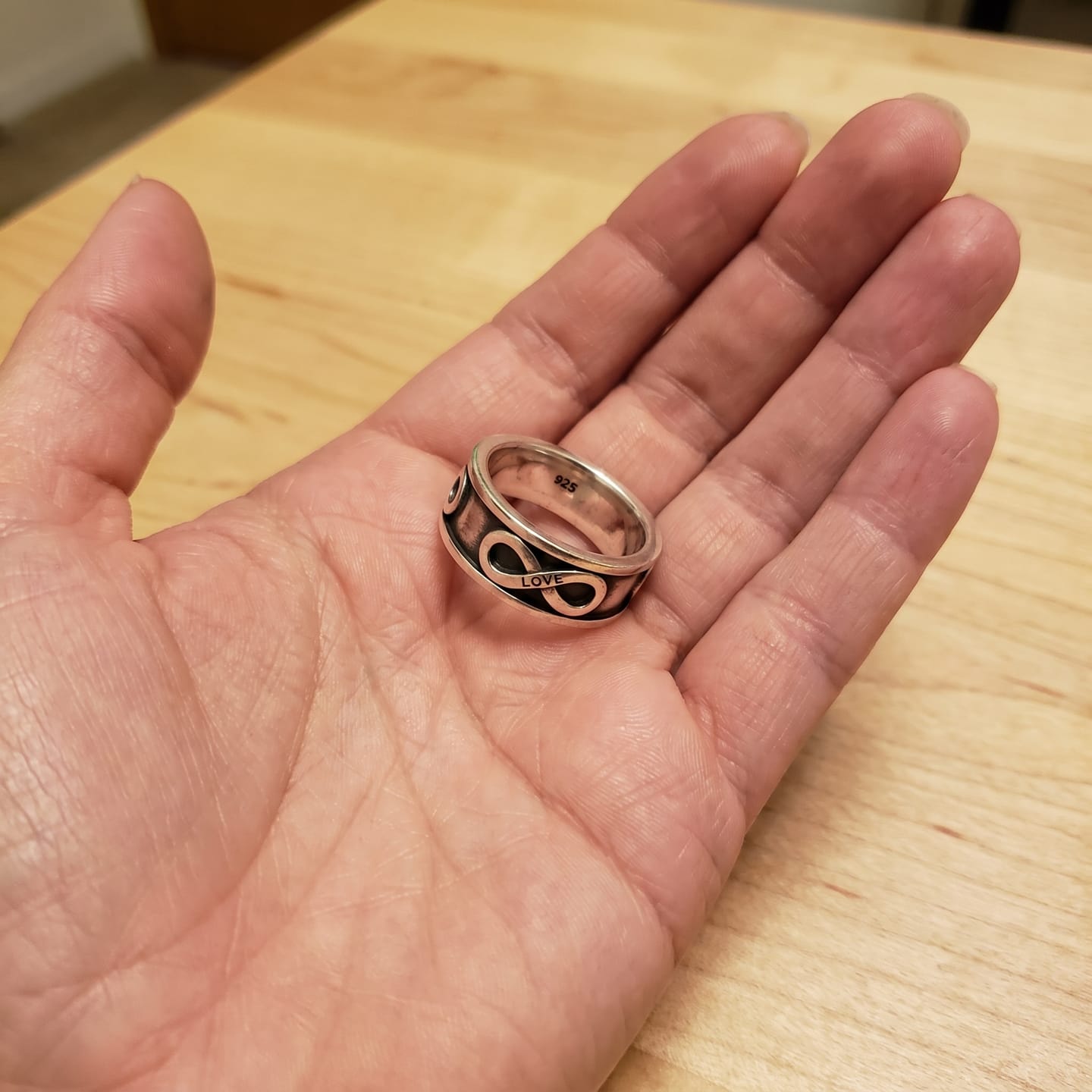 Customer photo review of Infinity Love Ring