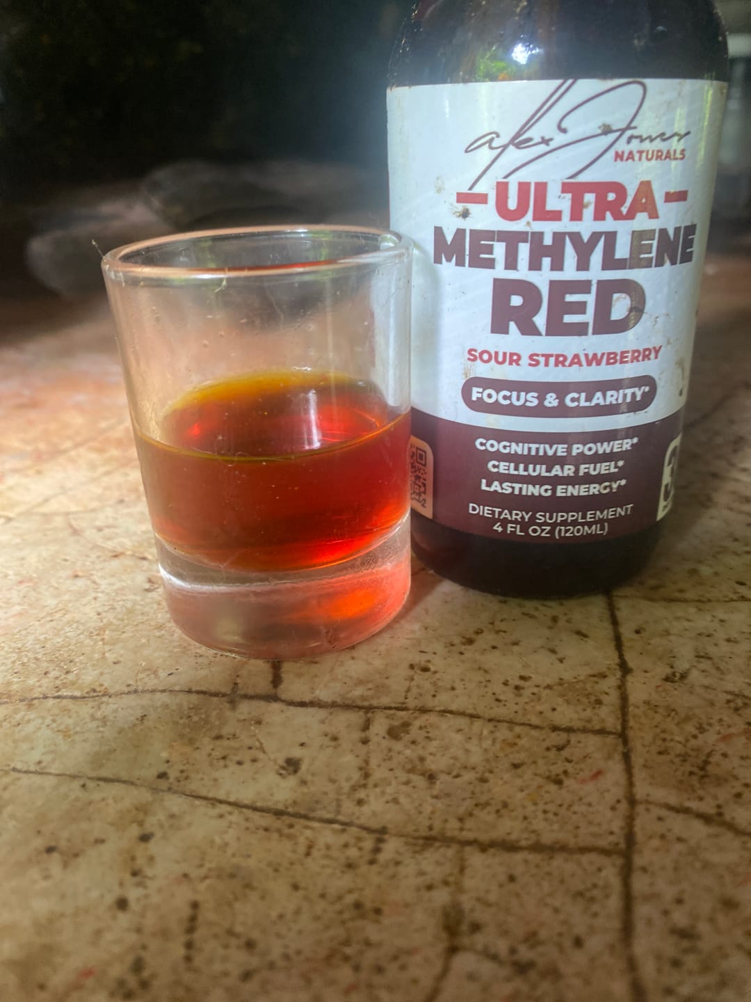 Customer photo review of The Ultra Methylene Red - Sour Strawberry (120ML) (30 Servings)