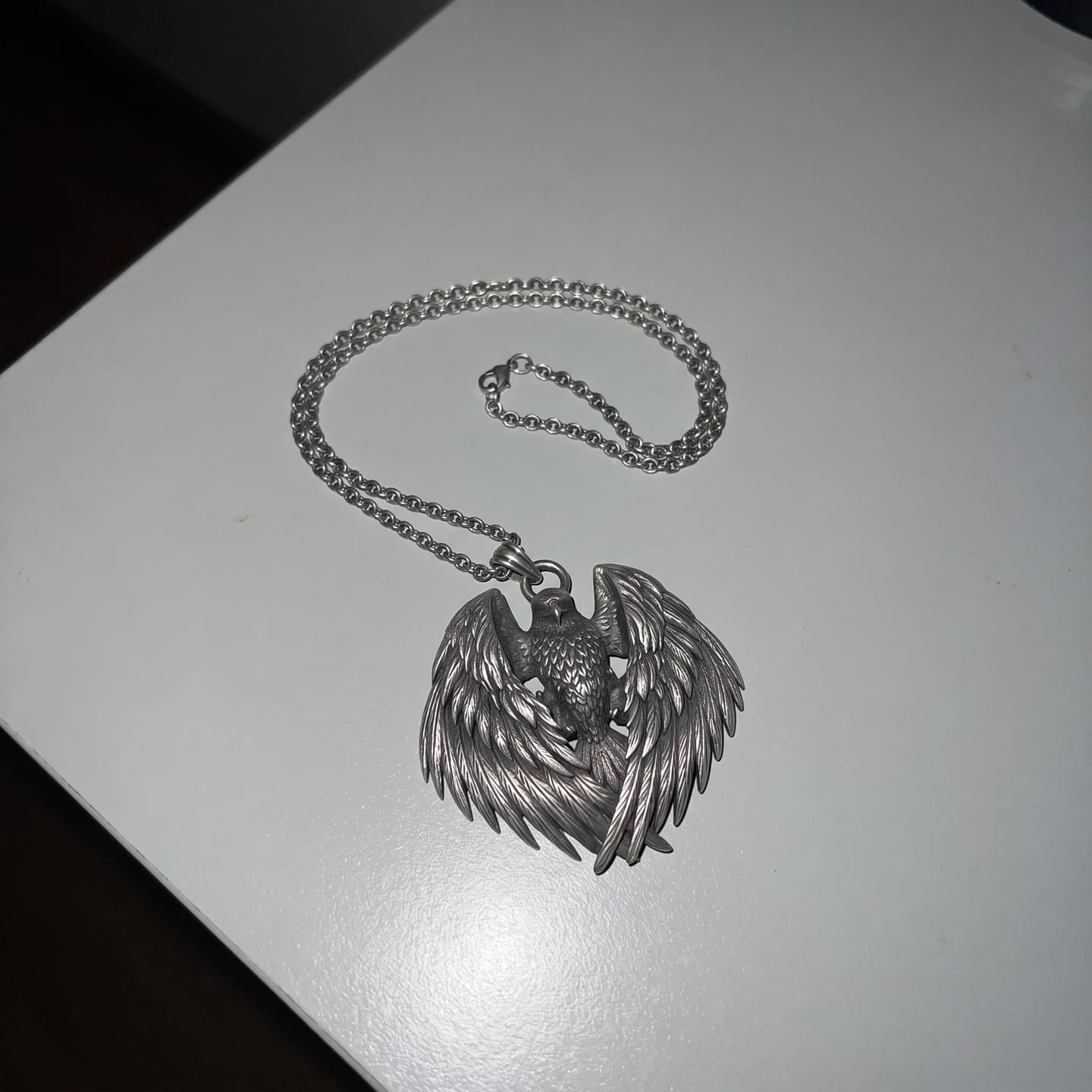 Customer photo review of Eagle Wings Pendant