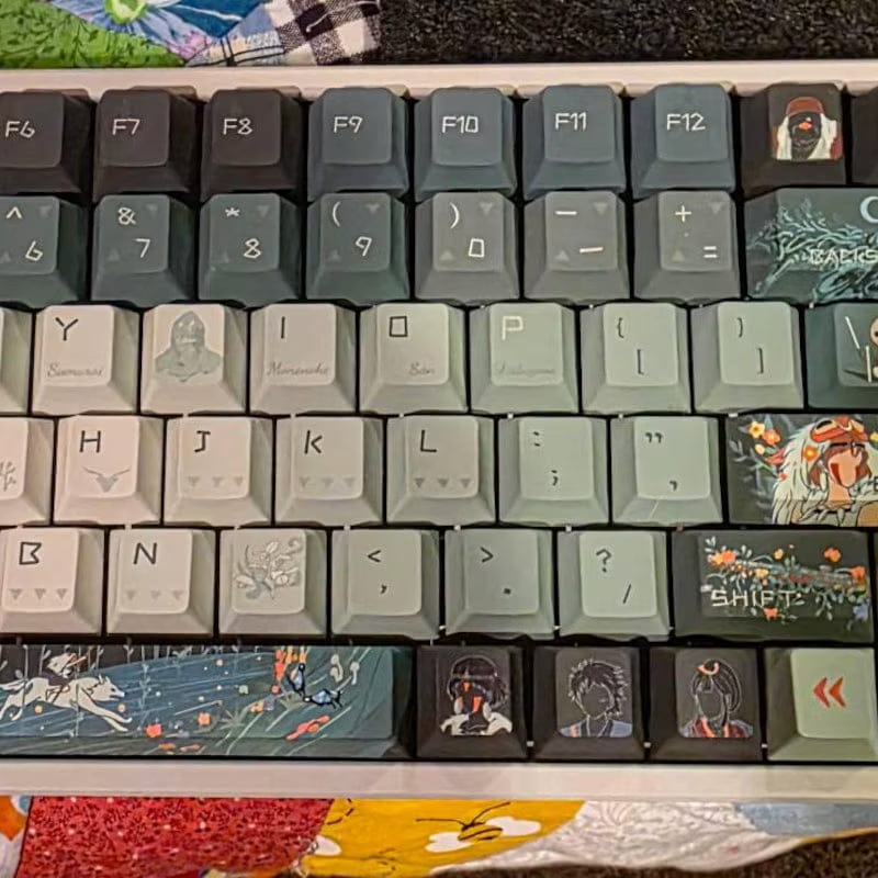 Customer photo review of Princess Mononoke Keycaps