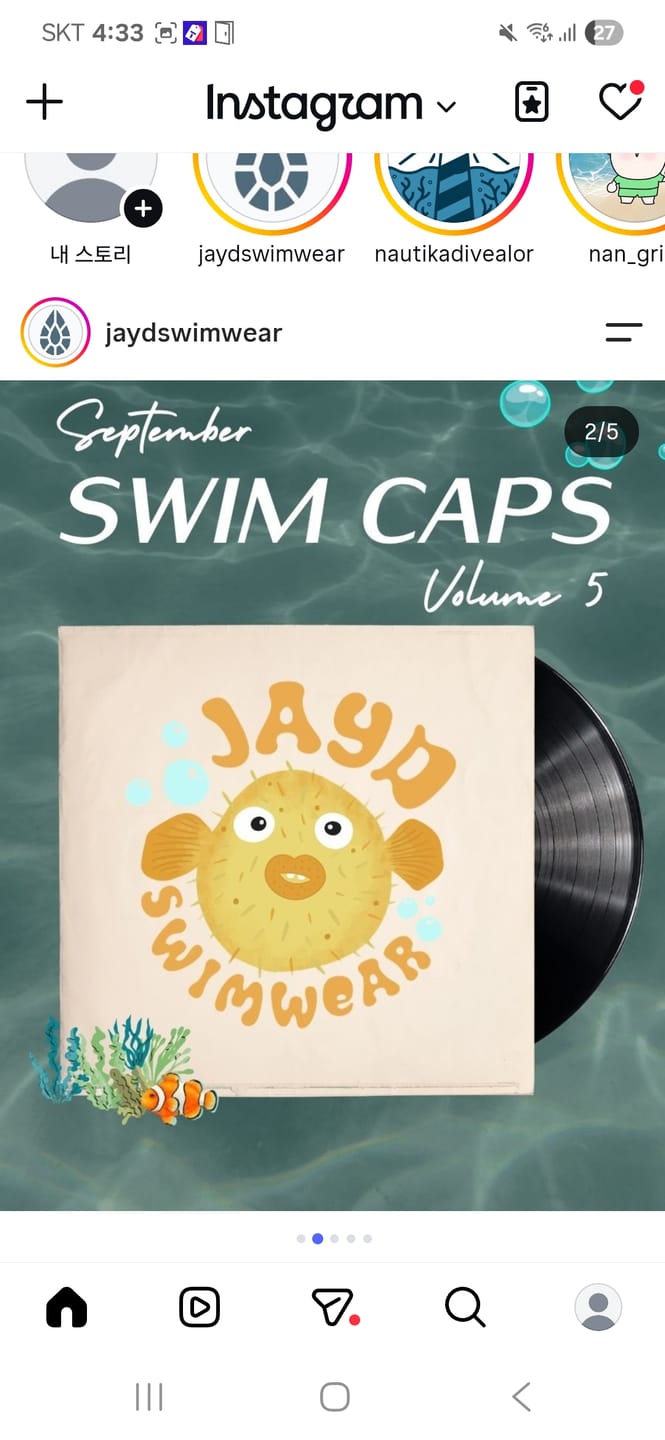 Customer photo review of JAYD Swim Cap - Resting Swim Face