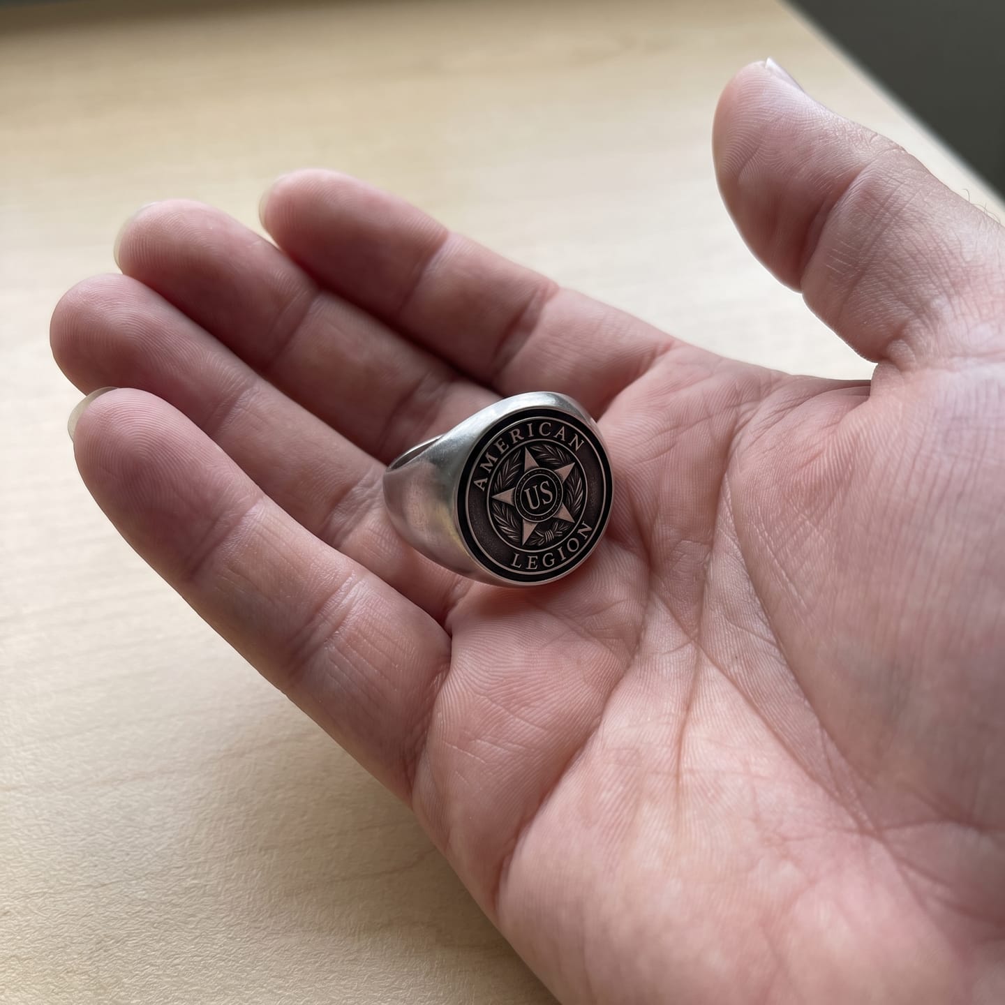 Customer photo review of American Legion Signet Ring