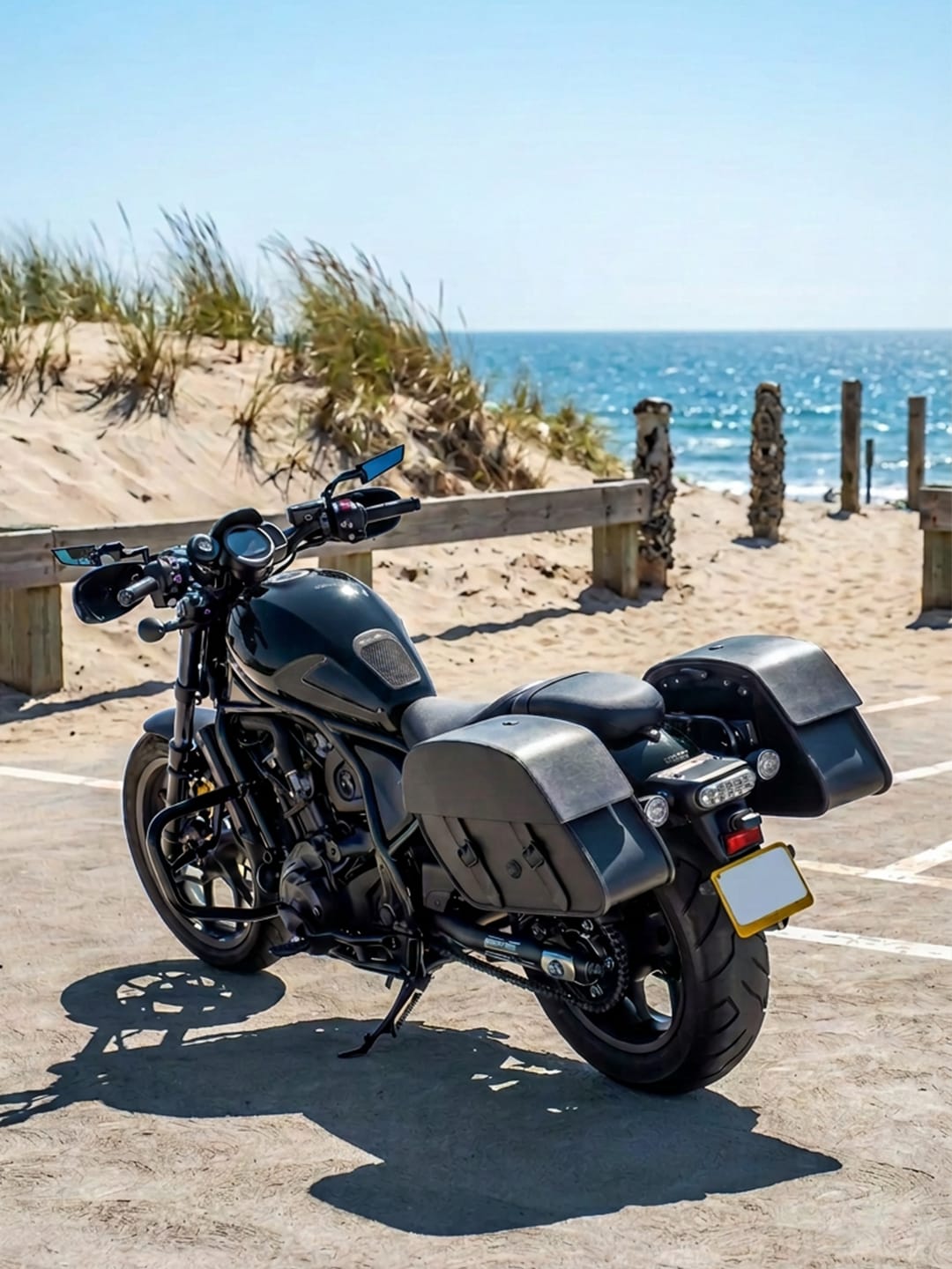 Customer photo review of 28L - Baelor Medium Quick Mount Honda Rebel 1100 Motorcycle Saddlebags