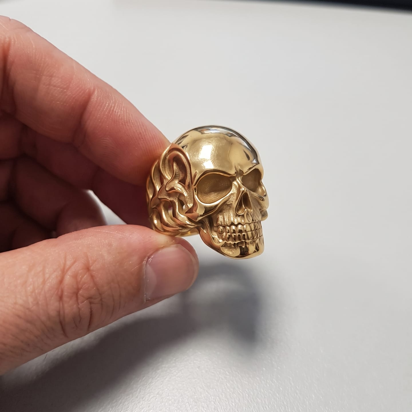 Customer photo review of Tribal Skull Ring
