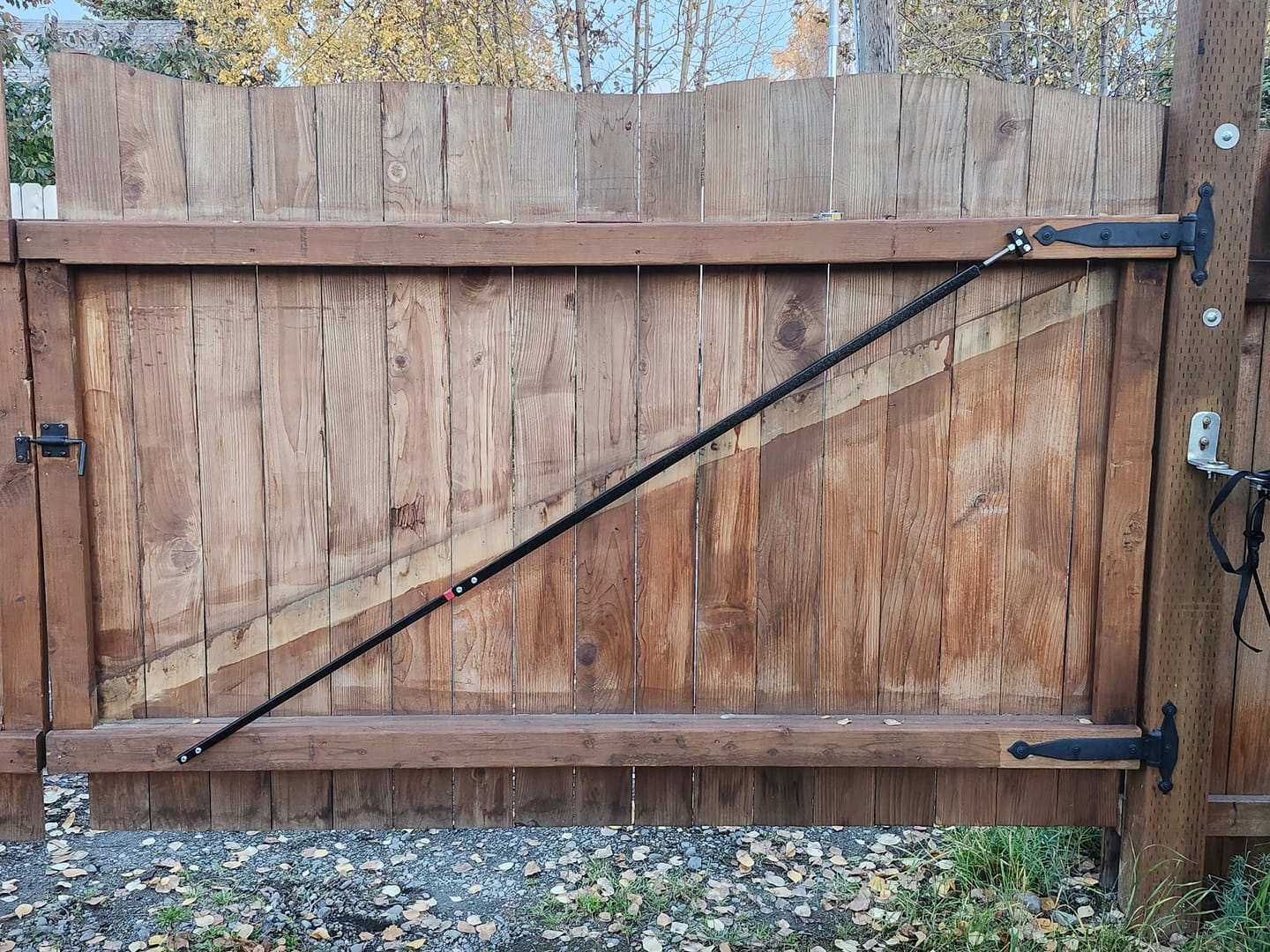 Customer photo review of True Latch 9' Telescopic Gate Brace