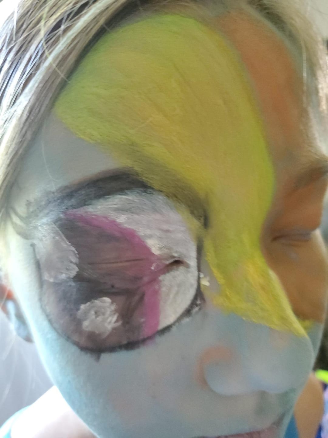Customer photo review of Blue Squid Face Paint Palette – 12 Colours