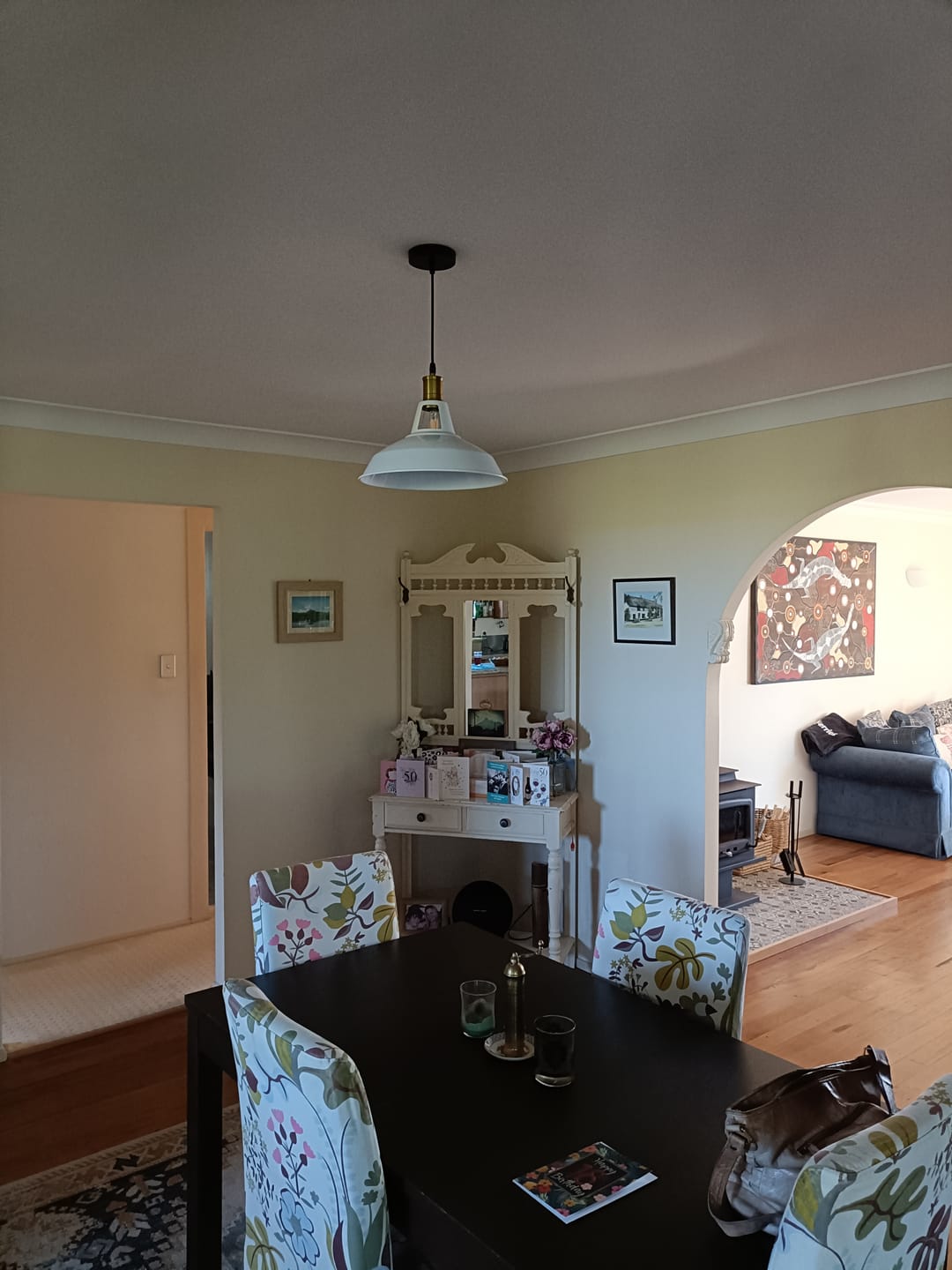 Customer photo review of Industrial 1-Light Barn Single Dome Metal Pendant Light