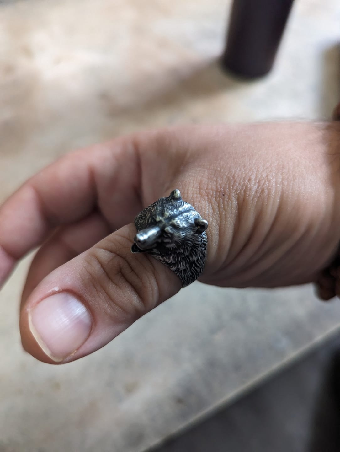 Customer photo review of Growling Bear Ring