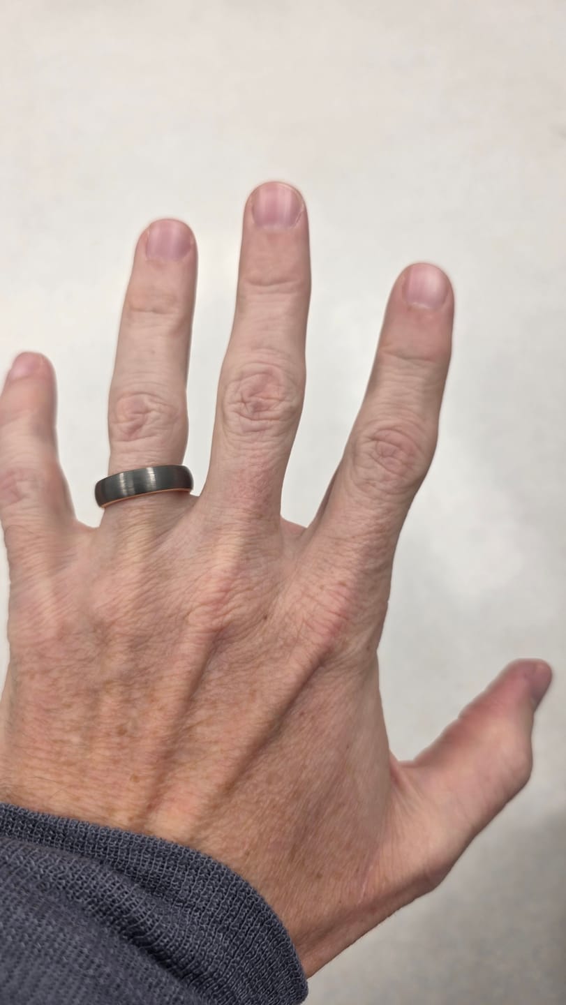 Customer photo review of Silver Brushed / Rose Gold - 6mm