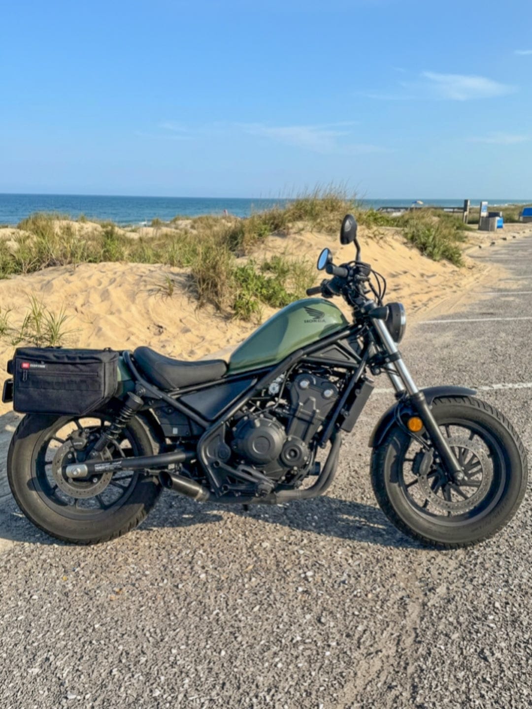 Customer photo review of 18L - Patriot Medium Honda Rebel 500 Throw Over Saddlebags