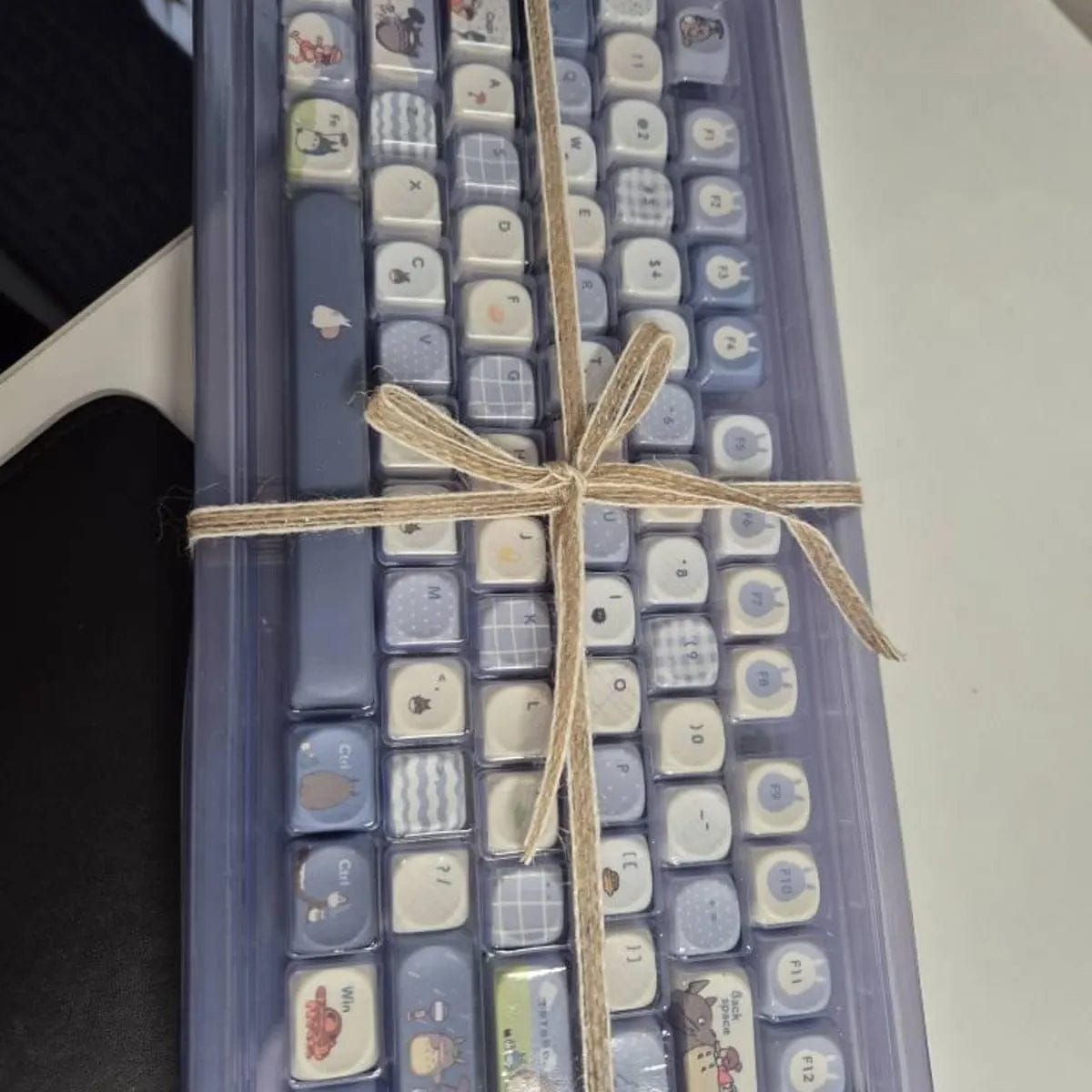 Customer photo review of Totoro Keycaps