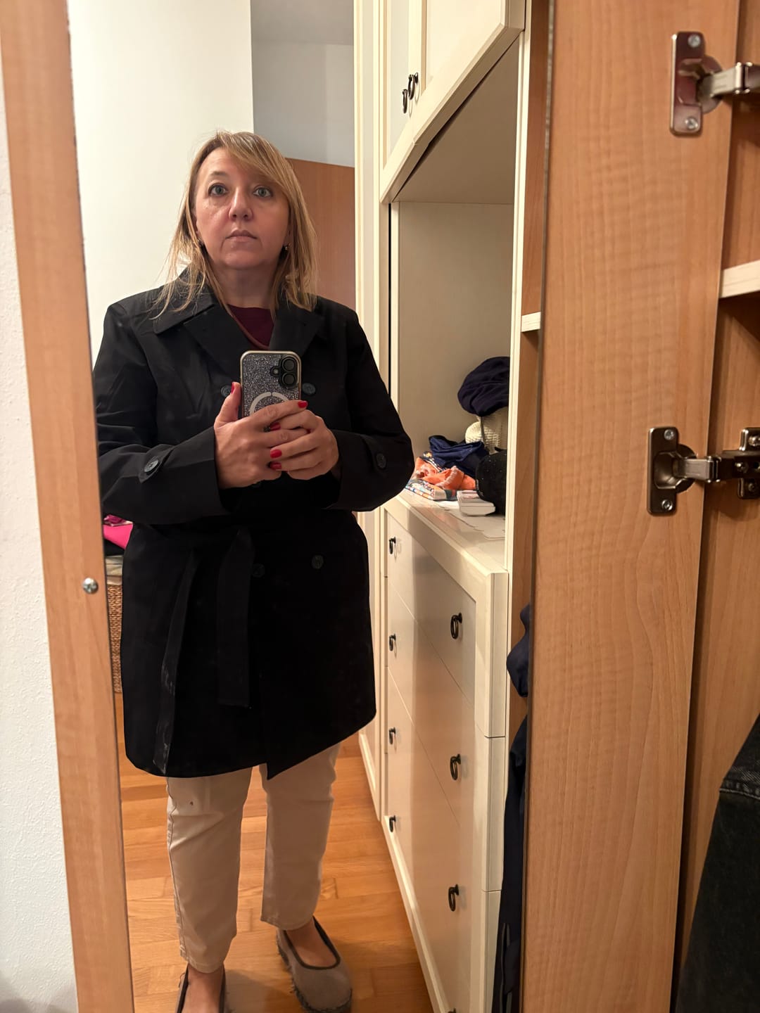 Customer photo review of TRENCH CHELSEA NERO