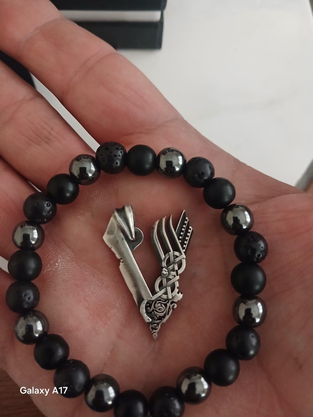 Customer photo review of Viking V Pendant