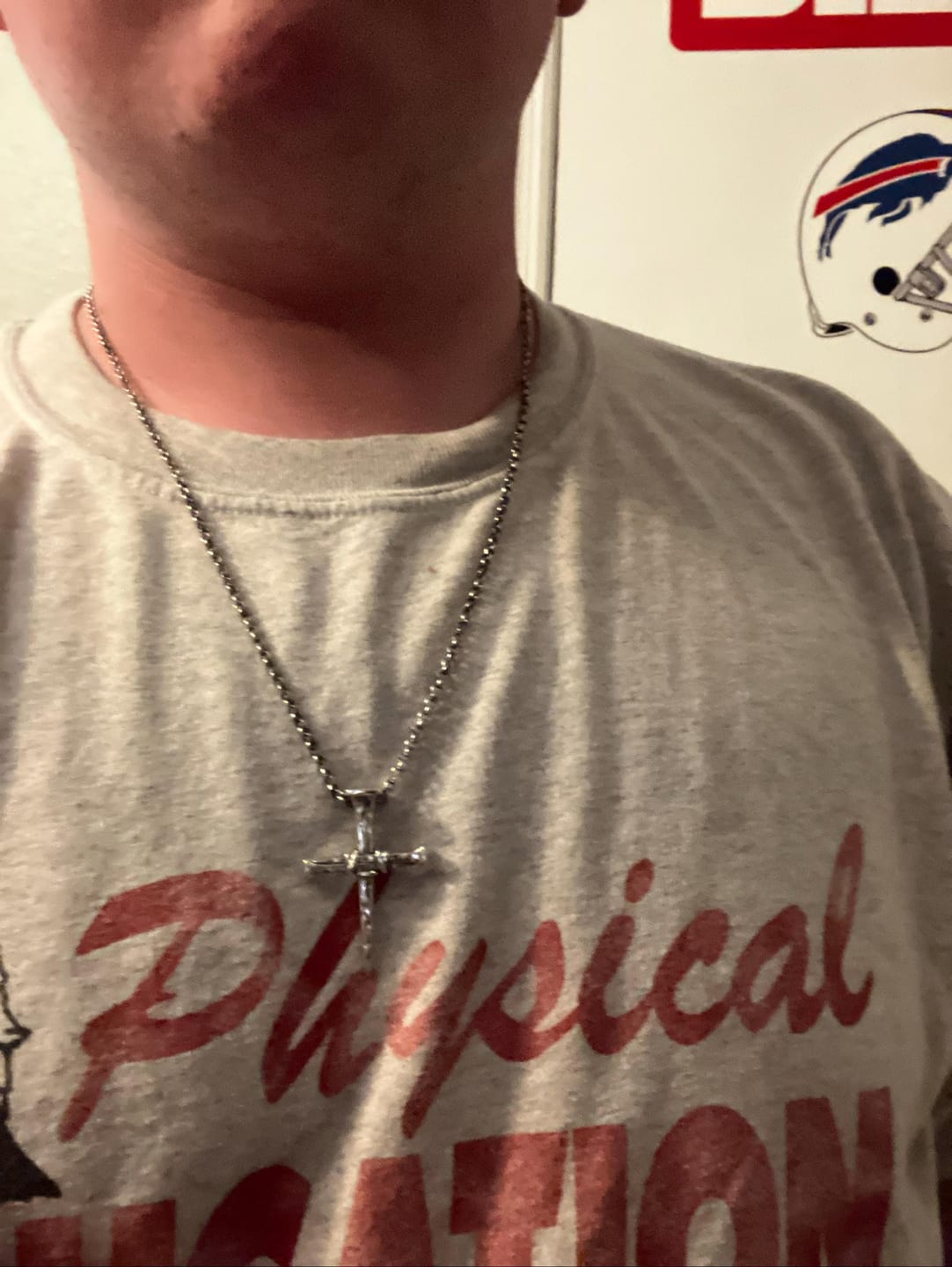 Customer photo review of Wrapped Nail Cross Pendant