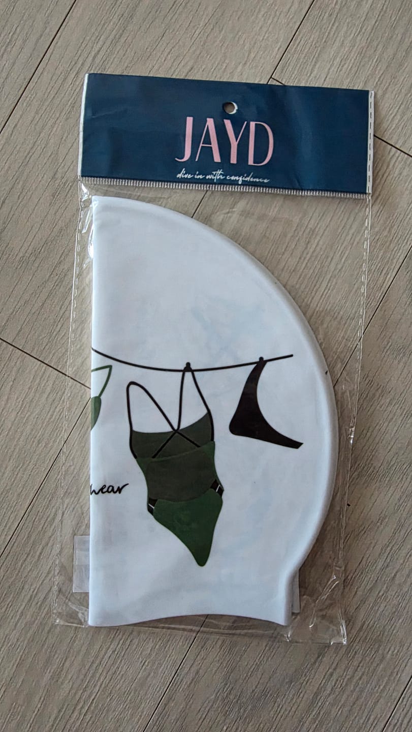Customer photo review of JAYD Swim Cap - Salty Days in JAYD