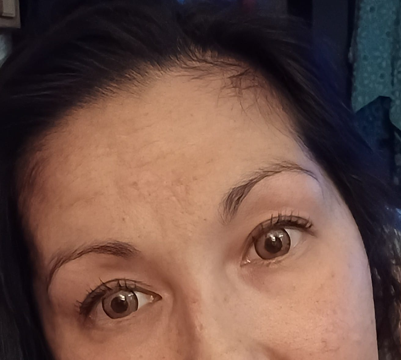 Customer photo review of Elves Gold brown Colored Contact Lenses