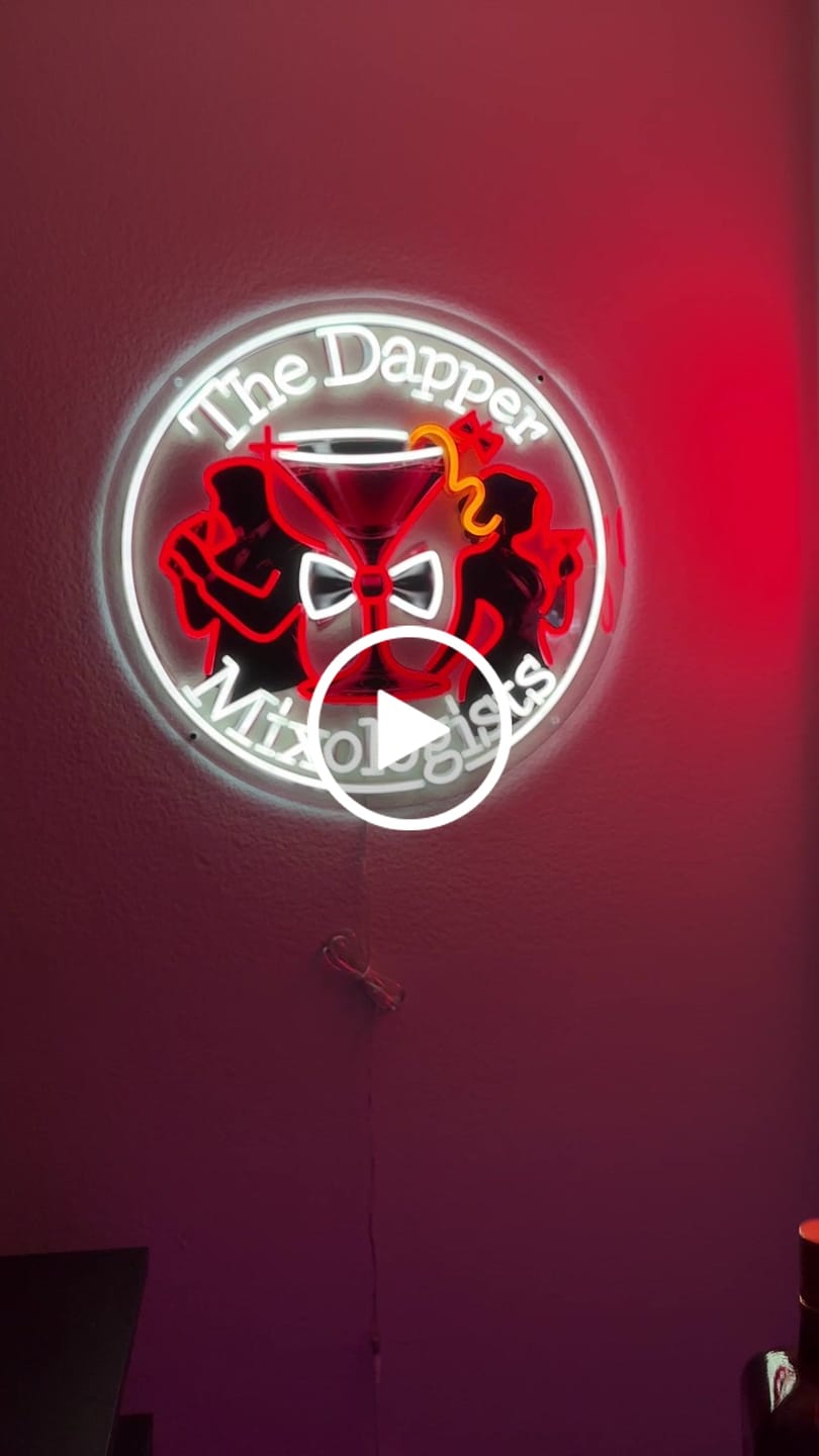 Customer video review of The Dapper Mixologists | 3rd version - Premium Neon Artwork